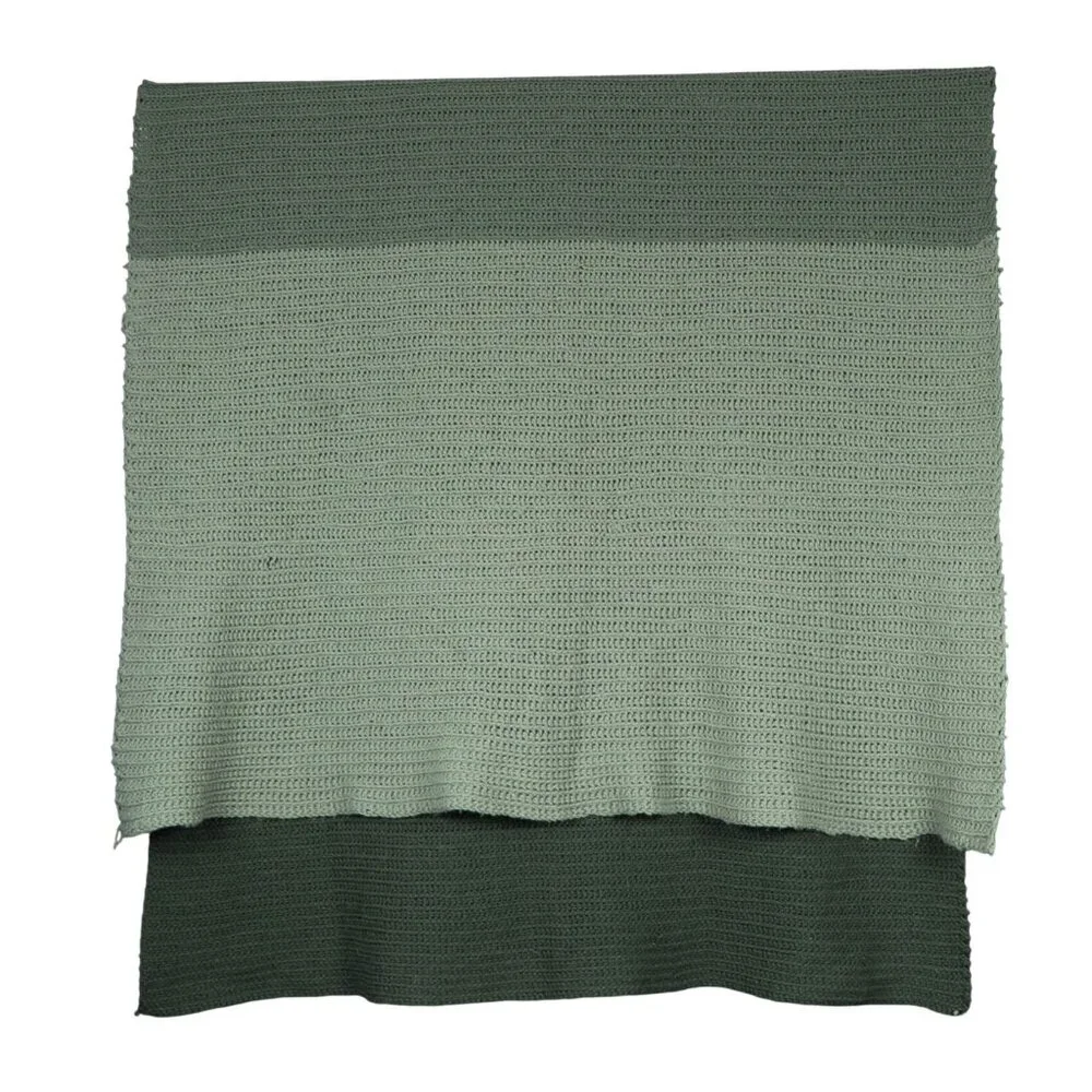 Handwoven Green Throw Blanket 48